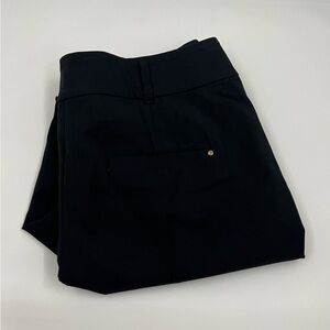 Sundance Women's 16 Black Cotton Straight‎ Leg Mid-Rise Dress Pants